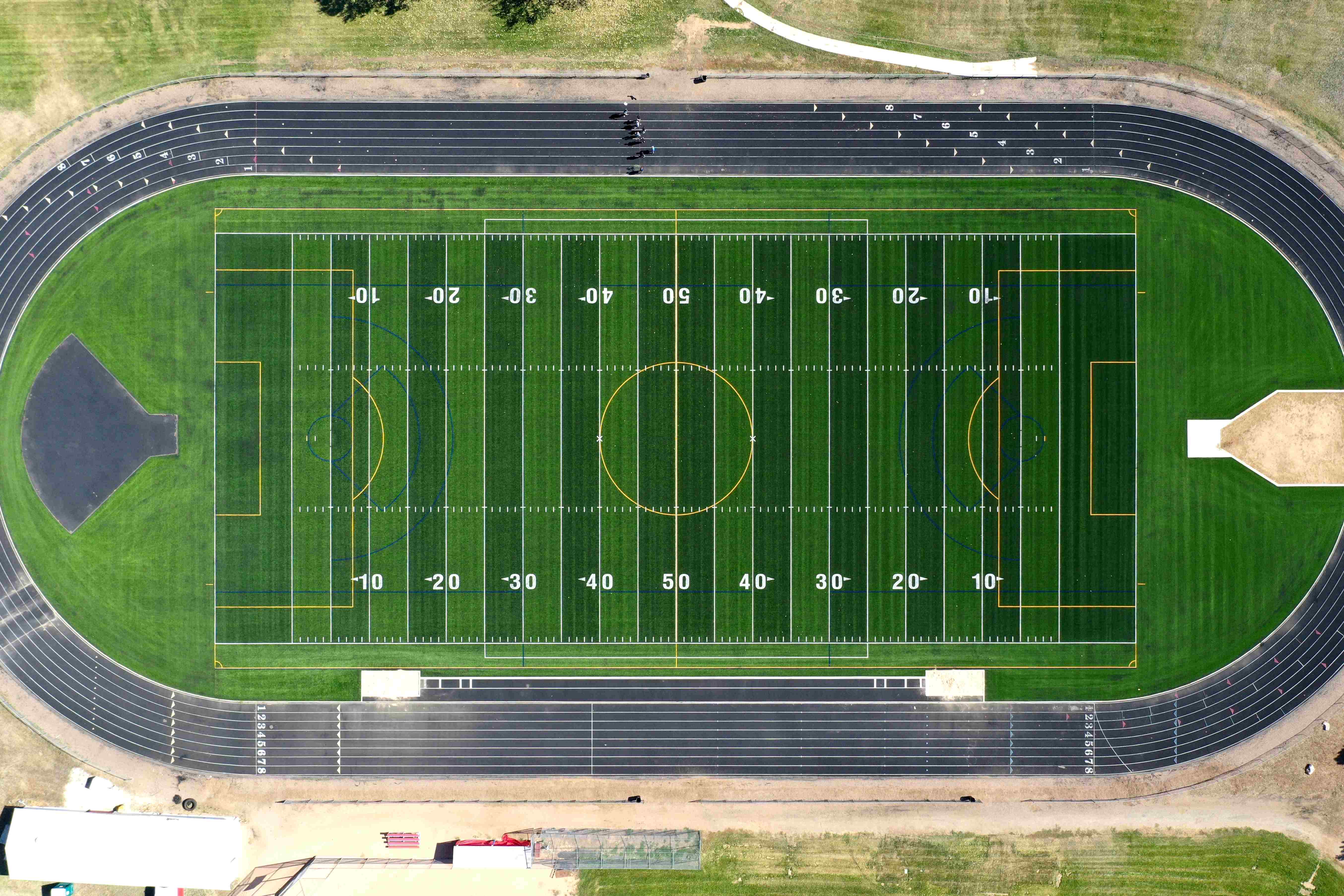 sports field image with turf that can be used for soccer or football 