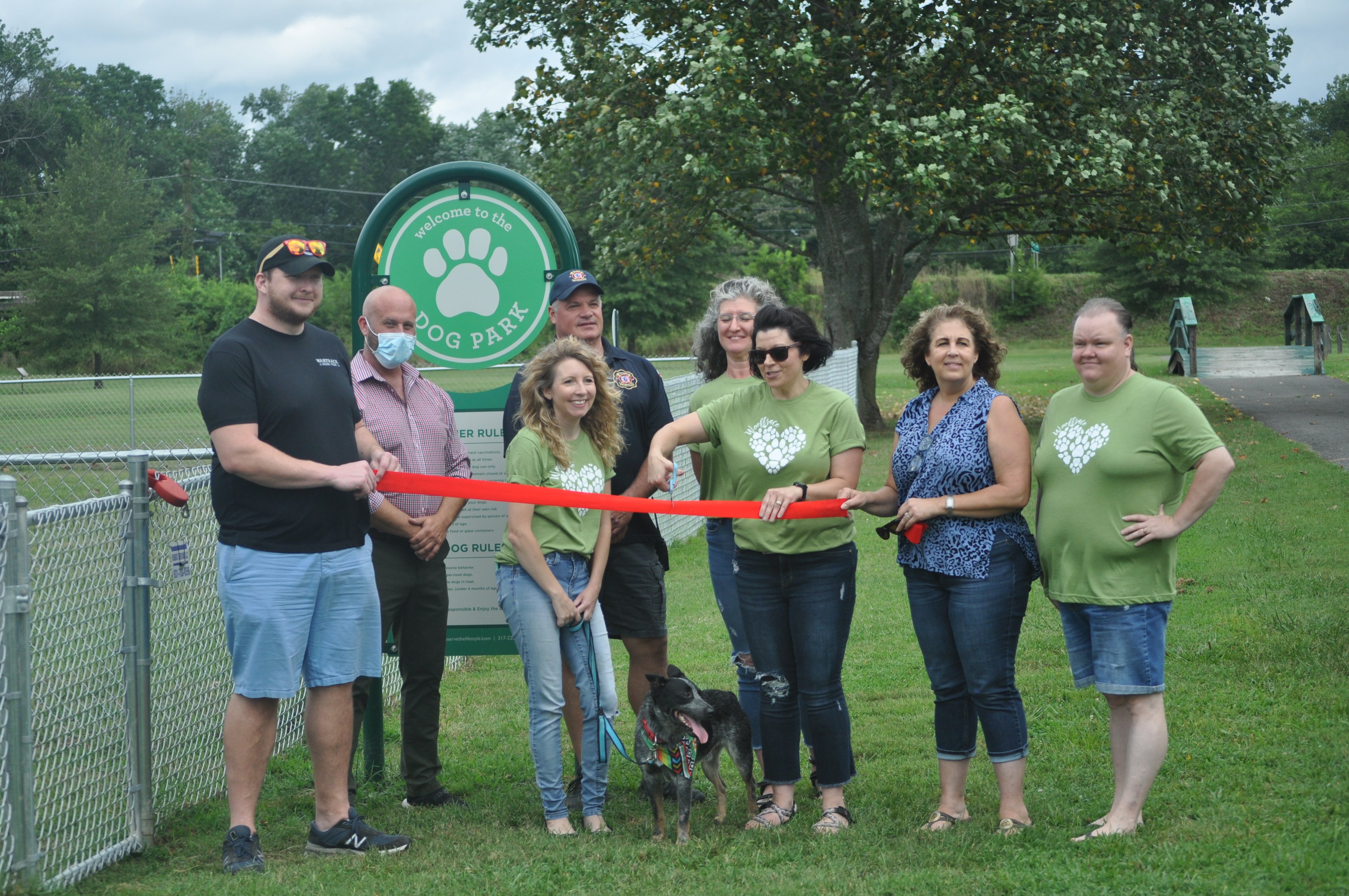 Ribbon cutting dog park 